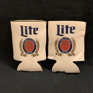 Miller Lite beer cozies set of 2 like new